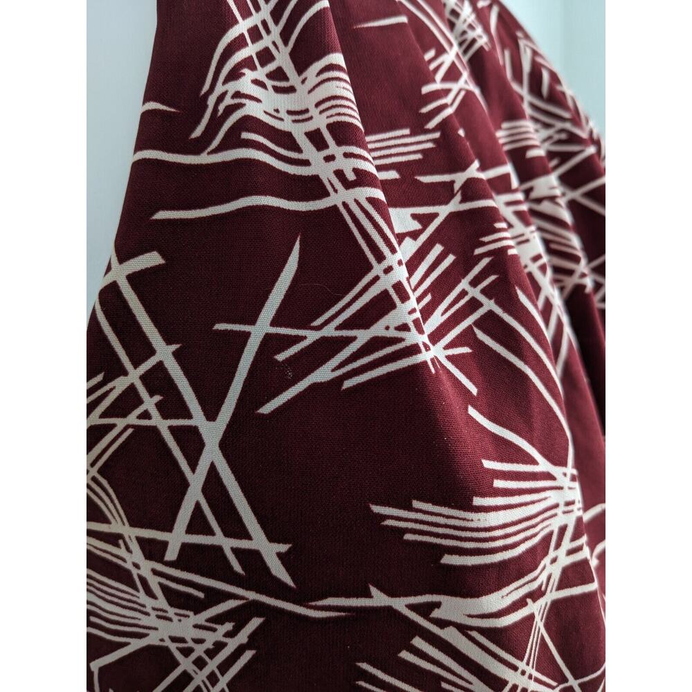 Article Medium Halter Shift Mini Dress Maroon White Abstract Print Sleeveless - Picture 9 of 15